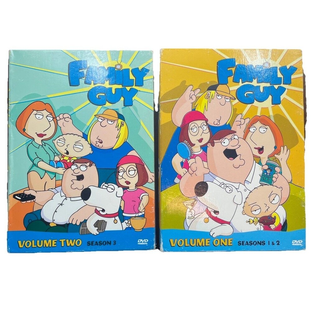 Family Guy DVD Box Sets Volumes 1 and 2 Seasons 1-3